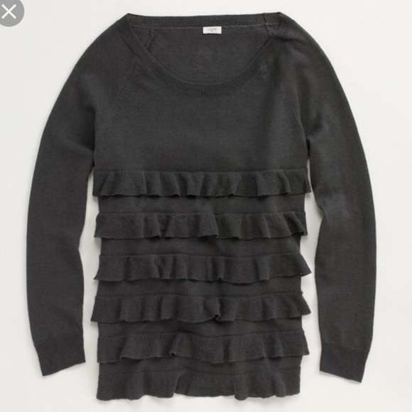 J. Crew Sweaters - J crew ruffle pullover sweater
